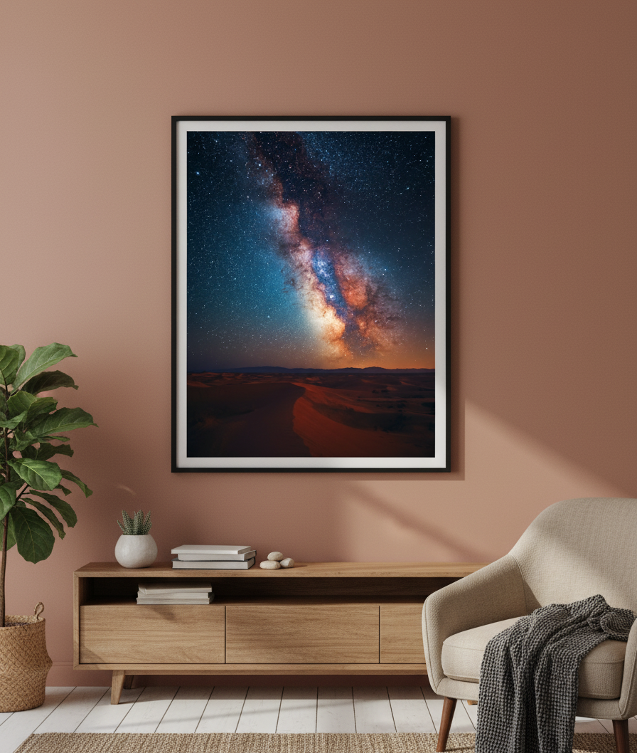 Sahara Desert Milky Way Night Sky Art Print