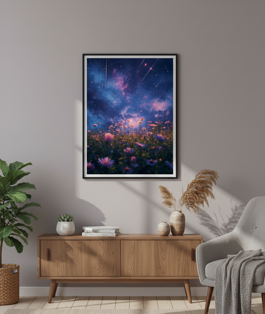 Cosmic Meadow of Dreams Art Print