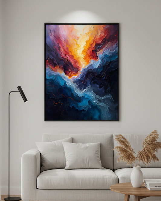 Molten Sky & Deep Ocean Waves Art Print