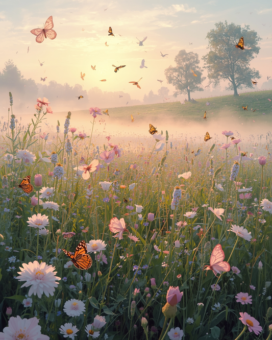 Whispering Meadow Morning Art Print